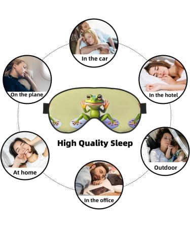 Funny Frog Yoga Eye Mask | Soft Adjustable Sleep Mask for Men & Women | Comfortable Nighttime Sleep Aid - Buy Online on GoSupps.com