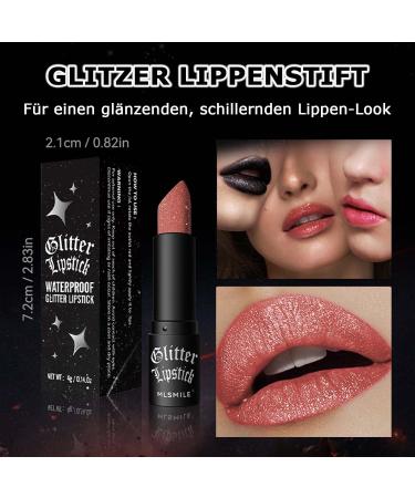  EONFAVE Shimmer Red Lipstick Diamond Glitter 24-hour lipstick long-lasting highly pigmented non-sticky for women (02 lip) - Buy Online on GoSupps.com