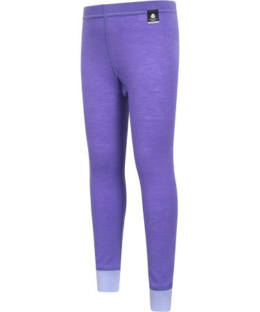 Mountain Warehouse Merino Girls Leggings - Purple Winter Baselayer Pants | 13 Years - Buy Online on GoSupps.com