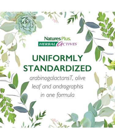 NaturesPlus Tri Immune Supplement - Olive Leaf, Arabinogalactans, Andrographis & Vitamin C - 60 Vegan Tablets (30 Servings) - Buy Online on GoSupps.com