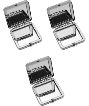 Stephanie Imports Set of 3 Double Sided Magnifying Compact Slim Mirrors (Pastel Pink & Red Rhinestone Heel Square) - Buy Online on GoSupps.com