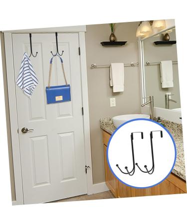 PLAFOPE 4 Pcs Hangers Black Coat Rack Towel Hook Hats Robes Mounted Clothing Rack Hanger Hook Door Hook Iron - Buy Online on GoSupps.com
