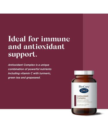 BioCare Antioxidant Complex with Vitamin C, Turmeric, Green Tea & Grapeseed - 30 Capsules - Buy Online on GoSupps.com