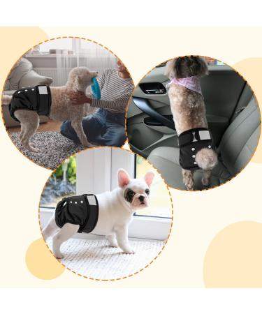 Buy Slowton Adjustable Dog Diapers for Bitches - Eco-Friendly Washable Incontinence & Runoff Solution - Black XL - Buy Online on GoSupps.com