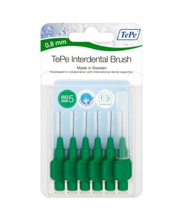 10 x Tepe 6 Interdental Brushes 0.8mm