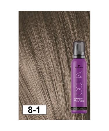 Schwarzkopf IGORA Expert Mousse 8-1 Light Blonde Cendr | 100 ml - Premium Hair Color for International Shipping - Buy Online on GoSupps.com
