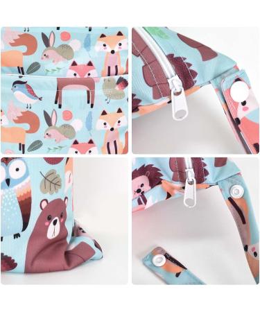 Buy Colexy Waterproof Diaper Bag Organizer - Double Zipper Wetbag for Toddlers (Zoo Design) - Ideal for Wet & Dry Storage - 30x36 cm - Buy Online on GoSupps.com