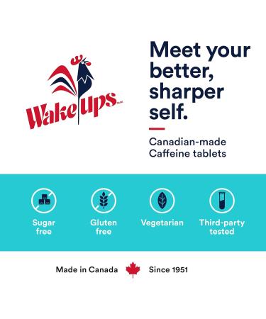 Wake-Ups 100mg Caffeine Tablets | Promotes Alertness & Endurance | Pack of 2 | 200 Tablets - Buy Online on GoSupps.com