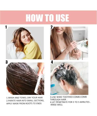 STRAIGHT Hair mask natural coconut oil mask coconut moisture hair mask hair mask for damaged hair deep repair conditioner repair dry damaged hair 2 pieces - Buy Online on GoSupps.com