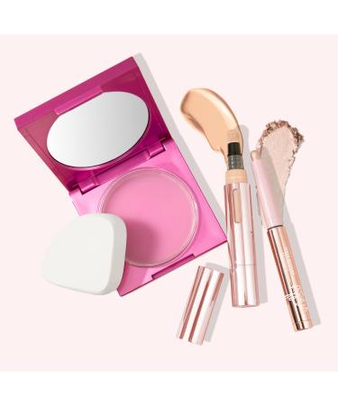 Mally Beauty - The Touch Up Kit - Plush Pen Brightening Concealer Stick Light - Face Defender Primer or Setting Balm - Evercolor Shadow Stick Golden Hour Shimmer