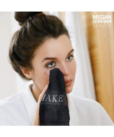 Luxury Little Black Towel Makeup Remover Cloth - Pack of 4 | Gentle Face Wash | Eye Liner & Mascara Removal | Foundation Eraser | Bleach Resistant & Soft - Buy Online on GoSupps.com