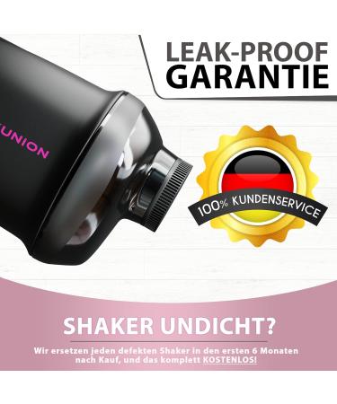 Amity Union 400ml Black Purple Protein Shaker - BPA-Free Original Deluxe Shaker for Protein Drinks & Diet - Made in Europe - Buy Online on GoSupps.com