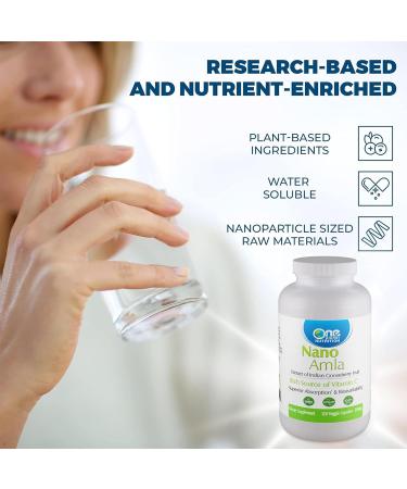 One Planet Nutrition Nano Amla 500 mg Veggie Capsules (120 Servings), Amla Fruit Extract, High in Vitamin C for Collagen Production & Immune Support, Non-GMO, Vegan, Gluten-Free Capsule 500 mg - Buy Online on GoSupps.com