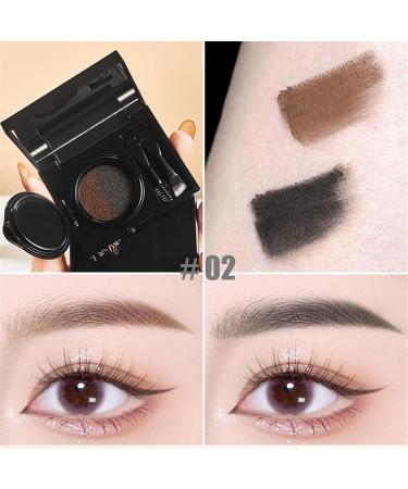 FLLUOUZH 2 in 1 Eyebrow & Eyeliner Cream with Stamp MultiFunctional DoubleHeaded Eyeliner Stamp Double Color Waterproof Brow Powder & Eyeliner Cream Eyebrow Stencil Kit Gray+Brown - Buy Online on GoSupps.com