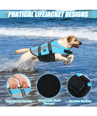 Emust Life Vest for Dogs | Lightweight & Durable Dog Swimming Jacket | Perfect for Small Medium & Large Dogs | XL Blue - Ideal for Water Activities - Buy Online on GoSupps.com