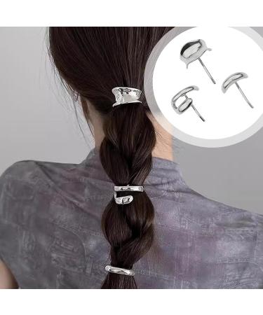 3PCS Metal Hair Cuffs Metal Ponytail Holder Hair Clip French Hair Clips Gold Ponytail Buckle Decorative Ponytail Buckle for Women (Gold) - Buy Online on GoSupps.com