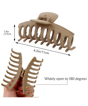 Midodo 6-Piece Large Hair Clips for Women - Slide-Resistant Claw Hair Clips - Matte Finish - Perfect for Thick Hair - Buy Online on GoSupps.com