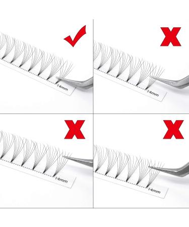 5D-0.10D-10mm Pre Made Fan Eyelash Extensions - Short Stem Russian Volume Lashes by B&Q LASH - Buy Online on GoSupps.com