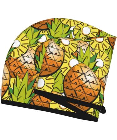 Hair Towel Wrap - Quick Drying Hair Turban with Button | Tropical Summer Fruit - Ideal for Fast Hair Drying - Buy Online on GoSupps.com
