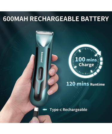 Kensen Body Hair Trimmer for Men - Wet/Dry Electric Razor for Private Parts & Pubic Hair with LED Light - Rechargeable Body Groomer - Buy Online on GoSupps.com