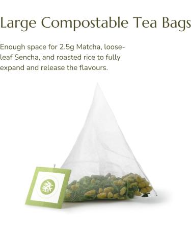 Anna's Teapot Matcha Toasted Rice - Organic Japanese Green Tea Matcha-Genmaicha - 20 Pyramid Teabags in a Resealable Pouch 20 Teabags - Buy Online on GoSupps.com