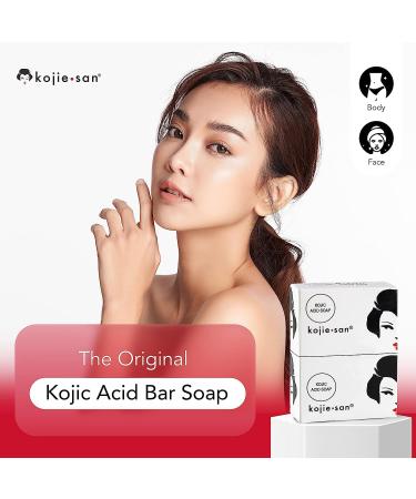 Kojie San Skin Brightening Soap - Original Kojic Acid Soap for Face & Body - Cosmetic Soap for Beautifully Fresh Skin (2 X 65g Bars) - Buy Online on GoSupps.com