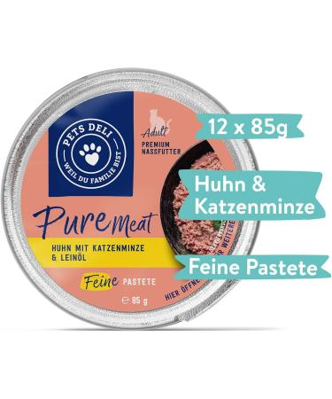 Pure Meat Wet Cat Food with Chicken & Catnip | 12 x 85g Pack - High-Quality International Shipping - Buy Online on GoSupps.com