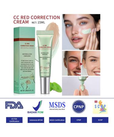 Cr me Correctrice Rouge CC La Centella - Formule Correctrice De Couleur Pour Les Imperfections La Peau Rouge Et Les Marques D'acn - L g re Non Grasse - Hydratation De La Peau Et Protection SPF Vert 1 unit (Lot de 1) - Buy Online on GoSupps.com