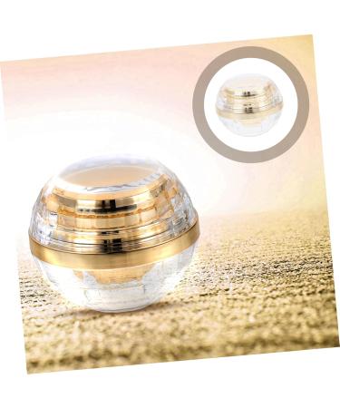 POPETPOP Cream Bottle Refillable Makeup Jars Small Pot Jar Refillable Bottle Empty Sample Container Clear Skincare Makeup Cream Sub Jar Glass Pp Inner Cover Travel Multipurpose 7.1X6X6CM Golden - Buy Online on GoSupps.com