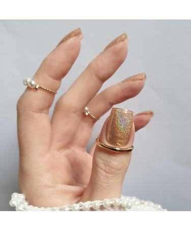 Zaubern gel4Home- UV wraps UV nail foils gel nail wraps semi cured gel nails (Holo Shower)