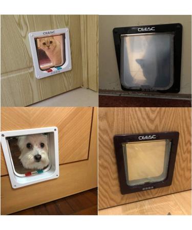 CEESC Extra Large Cat Door - 4 Way Locking Weatherproof Pet Door for Cats & Dogs - Outer Size 11 x 9.8, Circumference 24.8 - Black - Buy Online on GoSupps.com