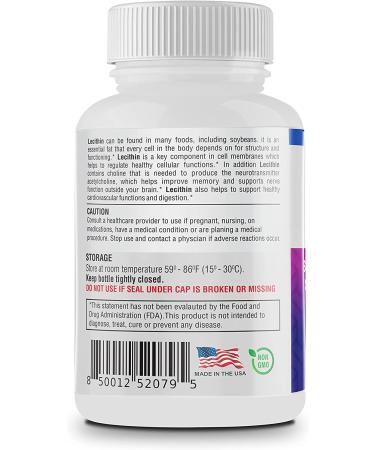 Safrel Lecithin 1200mg Softgels (240 Count) - High Potency Non- GMO Supplement for Brain & Cardio Health - Supports Cellular Activities & Lactation - Buy Online on GoSupps.com