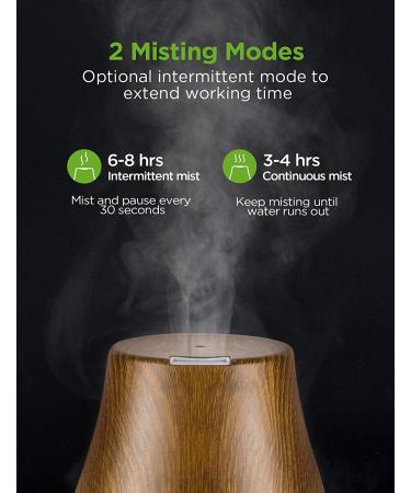 InnoGear Essential Oil Diffuser - Upgraded Aromatherapy Diffuser with 7 Color Lights and 2 Mist Modes - Bronze Finish - Buy Online on GoSupps.com