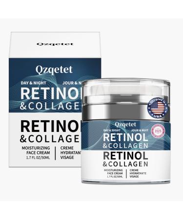 Retinol Face Cream 1.7 fl.oz Anti-Aging Facial Moisturizer Collagen Hyaluronic Acid Cream Daily Moisturizer Face Lotion for All Skin Tapes Women and Men