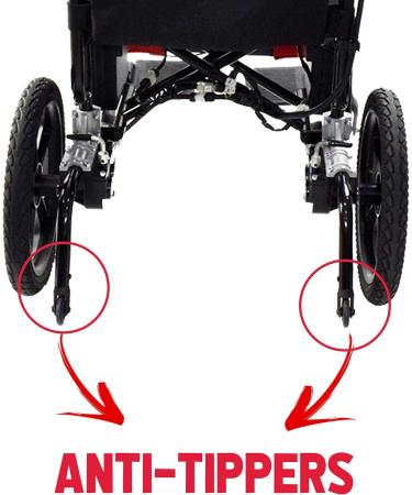 Alton Mobility - ARTEMIS Foldable Lightweight Electric Wheelchairs 265lbs 500W 13Miles - Red - Buy Online on GoSupps.com