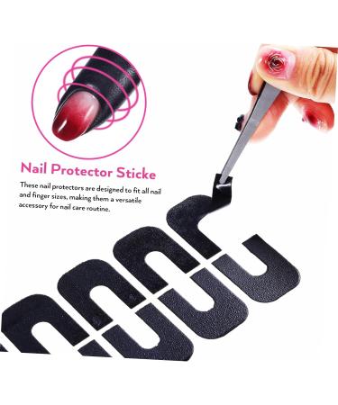 FRCOLOR 100 Sheets Nail Art Anti-Spill Stickers Nail Protector Stickers Nail Tape Nail Guards for Painting Nails Cuticle Protector for Nail Painting Nail Polish Silica Gel Edge Sticker 3.00X2.50X0.10CM As Shown - Buy Online on GoSupps.com