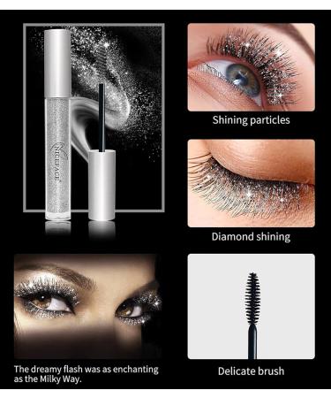 2 Pack Diamond Glitter Colored Mascara for Sparkling Eyes - Perfect for Stage, Party, Wedding, Music Festival | Long-Lasting Makeup - Buy Online on GoSupps.com