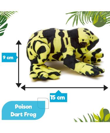 Zappi Co 100% Recycled Plush Poison Dart Frog Yellow/Black Toy - 15cm Eco-Friendly Stuffed Animal for Newborns - Buy Online on GoSupps.com
