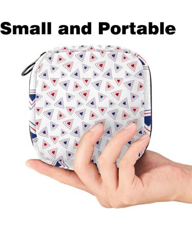 Portable Women's Binding-Storage Bags | Menstrual Cup Pocket & Pads for Teenage Girls | Triangular Geometric Pattern - Buy Online on GoSupps.com