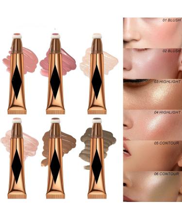  PCC PTYXIS Contour Beauty Stick Liquid Powder Blusher Cream Powder Blusher Contour Pad Applicator Waterproof Natural Powder Blusher Applicator Mature Skin Cream Powder Blusher (#2 12ml) - Buy Online on GoSupps.com