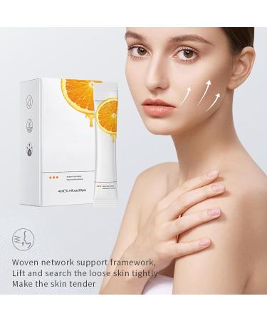 20 pieces vitamin C mask orange cleansing mask nourishing & moisturizing soft skin mask pore cleansing skin lightening reducing fine lines - Buy Online on GoSupps.com