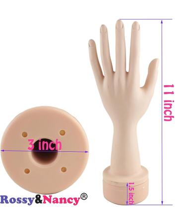Voloria Flexible Mannequin Hand Nail Display - Left Hand with Soft Fingers for Practice Manicure Nails - Buy Online on GoSupps.com