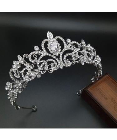 Mcrown Crystal Tiara and Crowns for Women Princess Headbands Wedding Bridal Tiaras Girl Prom Birthday Party Silver