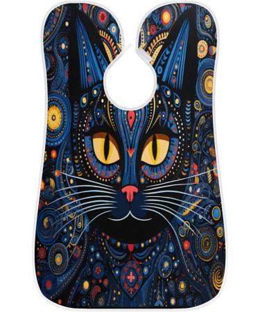 Tribal Cat Beard Bib Apron | Beard Hair Catcher for Men | Perfect Gifts for Dad on Father's Day Anniversary & Christmas - Includes 2 Suction Cups - Buy Online on GoSupps.com