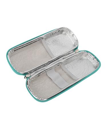 Travel Insulin Cooler Case Diabetic Insulated Cooling Bag for Insulin Pen Diabetic Supplies Marble Green