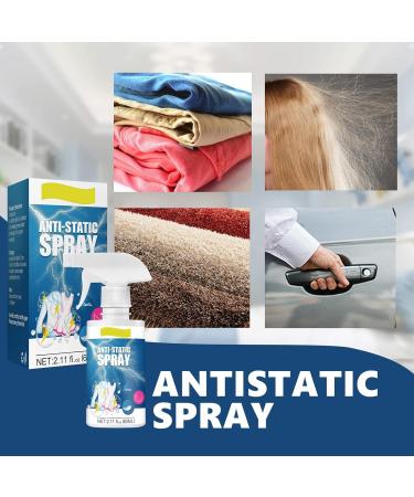 60ML Anti-Static Spray Anti-Static Spray for Clothes Cling Static Guard Spray Anti Static Cling Laundry Static Remover Fabric Spray Static Cling Remover for Clothing Textiles Hair - Buy Online on GoSupps.com