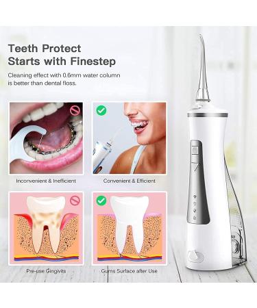 Water Flosser Cordless - 250ML Dental Oral Irrigator for Home & Travel | IPX7 Waterproof Rechargeable Teeth Cleaner for Braces & Bridges - Buy Online on GoSupps.com