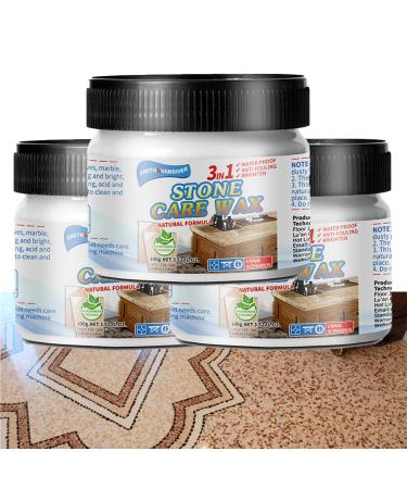 Stone Maintenance Polishing Wax Granite Cleaner and Polish Stone Care Granite and Stone Daily Cleaner (3PCS)