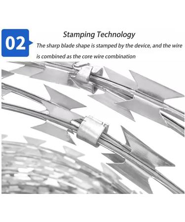 Premium Razor Wire & Barbed Wire Fencing - 100m/328ft | Rust-Free Protection for Secure Boundaries - Buy Online on GoSupps.com