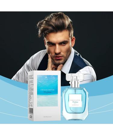 Mens Perfume Delicate Vegan Eau De Parfum Sweet Beauty Products Suitable for Special Occasions Perfume Gift for Men 8.3x4.6cm Light blue - Buy Online on GoSupps.com